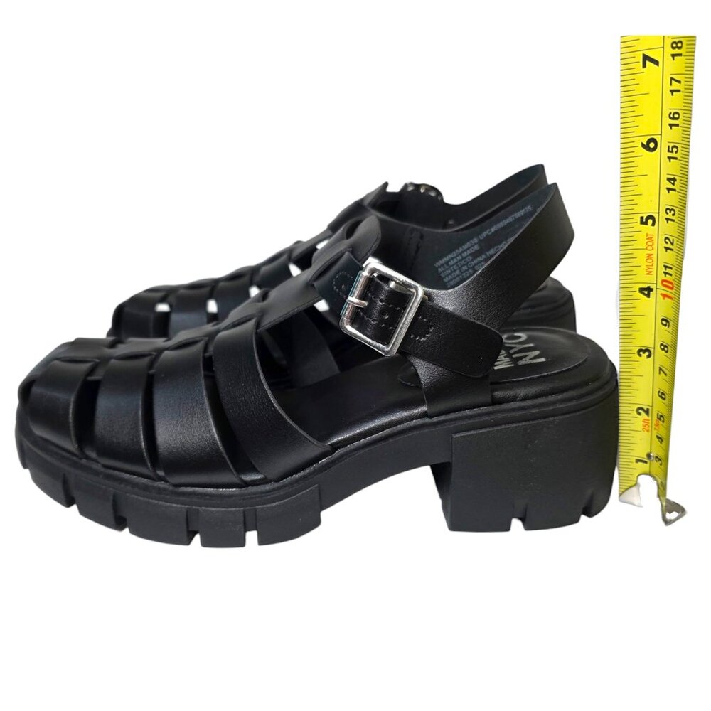 Steve Madden NYC Women's Fisherman Sandals Block Heel Size 8-11 Black With Box - Picture 4 of 12